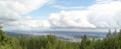 Looking down on Vancouver