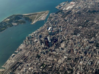 We flew over Toronto on the way out
