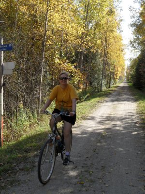 Riding along on a pushbike honey,,,,,,