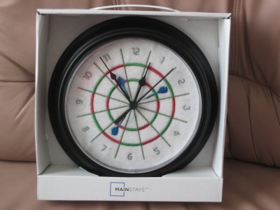 Darts embroidered clock