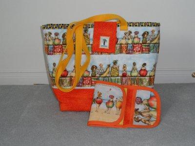 Beach Bottom bag & matching wallet for Lesley