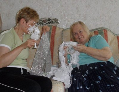 Making the cake topper