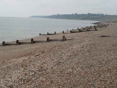 Sheerness beach in the rain