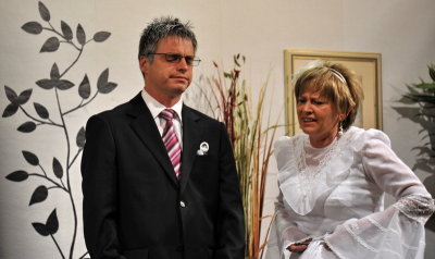 Anton Stricker (Christian Dömötör) mit Tochter Heide (Birgit Schöberl)