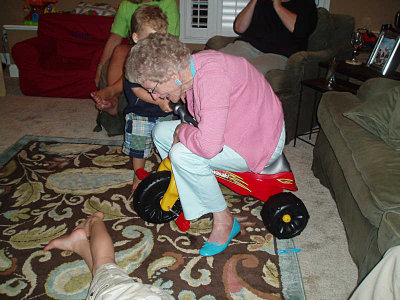 Lucille - she's only 90, never too old to ride a bike!