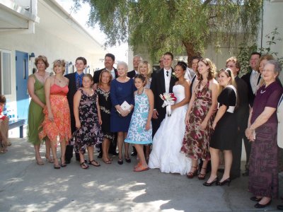 The groom's family