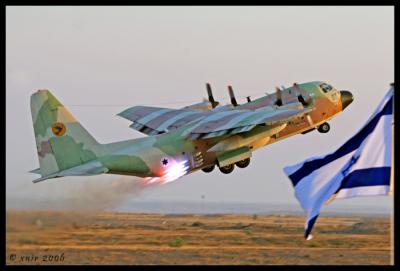 Israel Air Force  C-130 hercules KARNAF  JATO takeoff