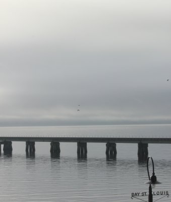 view from balcony of 200 North Beach Restrauant Bay Saint Louis Mississippi