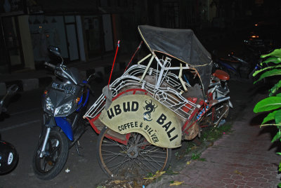 Becak three wheel rickshaw Ubud