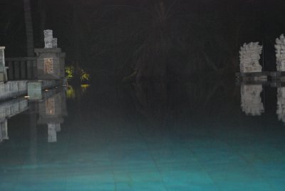 Infinity pool by night