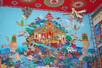 Detail in Temple at  Big Buddha site, Wat Phra Ya