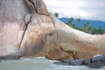 Rock formations at location of Hin Ta and Hin Yai
