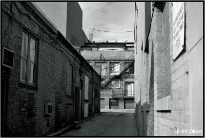 Back Alley in Black and White