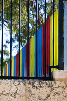 14.  Black and coloured fences