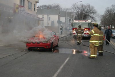 Car Fire Hartford, CT New Britian Avenue