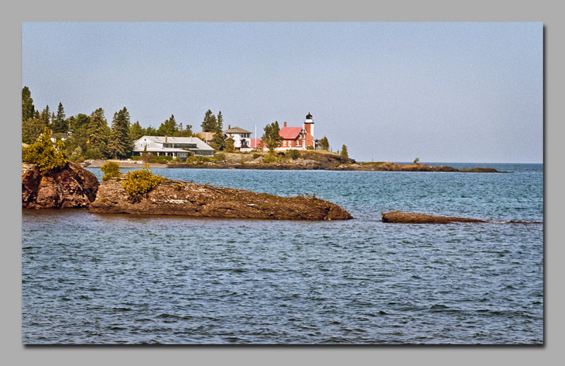 Eagle Harbor Lighthouse from across the inlet