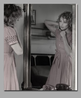 Erin in the mirror
