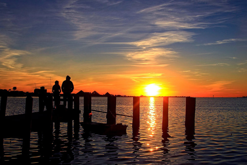SUNSET AND THE PIER