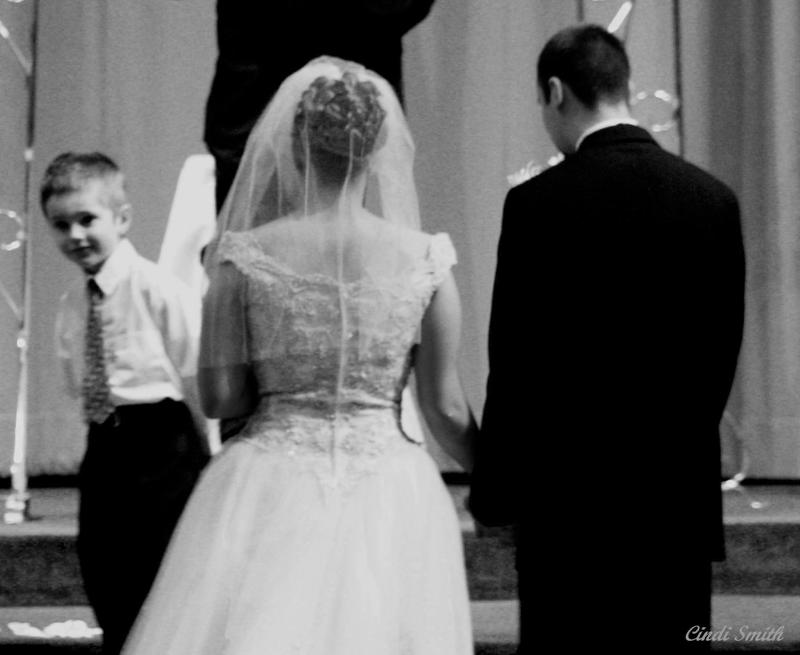 RING BEARER WITH BRIDE AND GROOM
