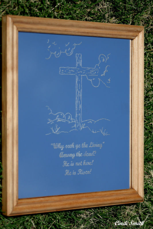 HE IS RISEN ETCHING