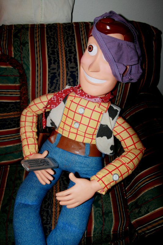 BIG WOODY BETTER NOT BE WATCHING WHAT I THINK HE IS WATCHING!