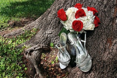 SHOES AND BOUQUET