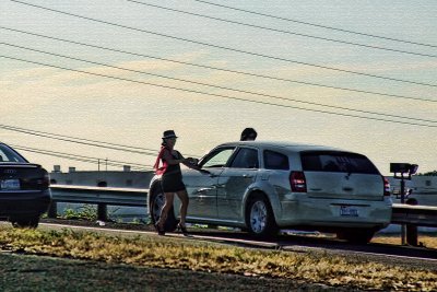 HOLDING UP TRAFFIC