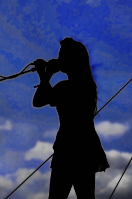 SILHOUETTE OF A SINGER