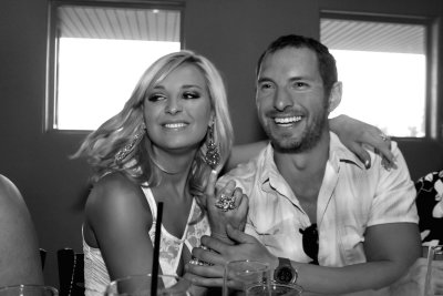 THE HAPPY COUPLE AT THE REHERSAL DINNER