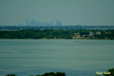 SEEING DOWNTOWN DALLAS FROM LAKE RAY HUBBARD