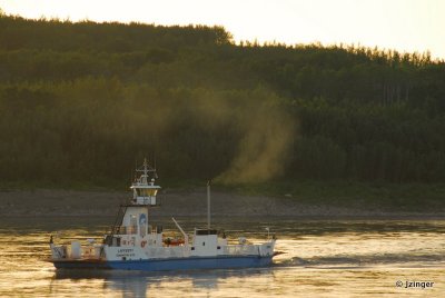 Fort Simpson Ferry Across the Liard River