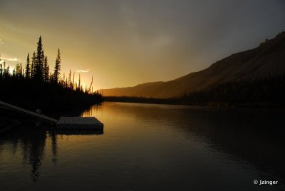 Sunset on the South Nahanni River