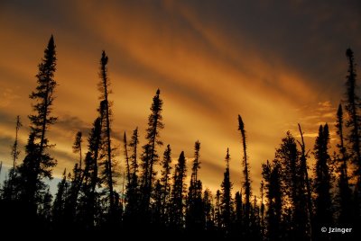 Sunset on the South Nahanni River