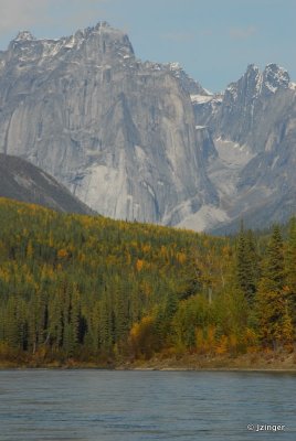 Views of the Cirque of the Unclimbables from the from the South Nahanni River