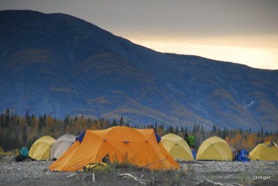 Camp spot  near the splits, South Nahanni River