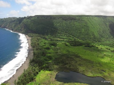 Views from the Muliwai Trail Looking down at Waipio Bay