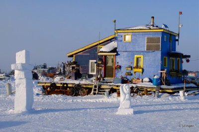 Great Slave Lake Boat Houses,  Yellowknife