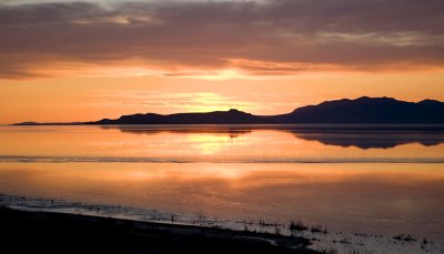 Sunset over the Great Salt Lake