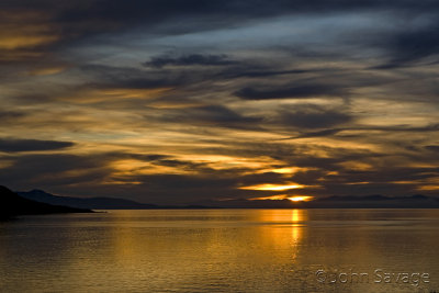 Sunset over the lake