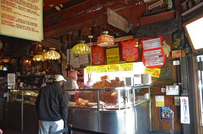 Inside Tommys, the food.