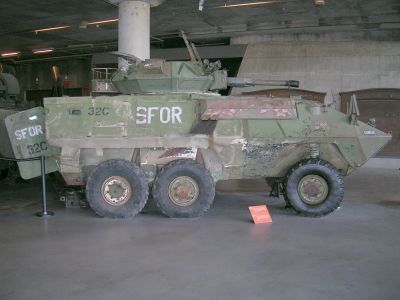 SFOR marked AVGP Cougar with 76mm gun