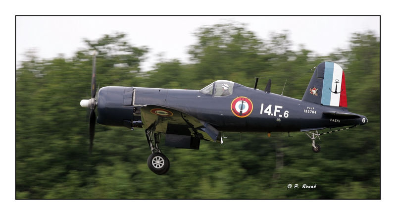 F4U-7Corsair taking-off