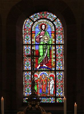 Stained glass in St Jean de Saverne Church