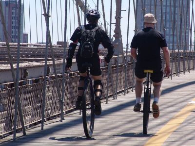 Monocycles on the bridge