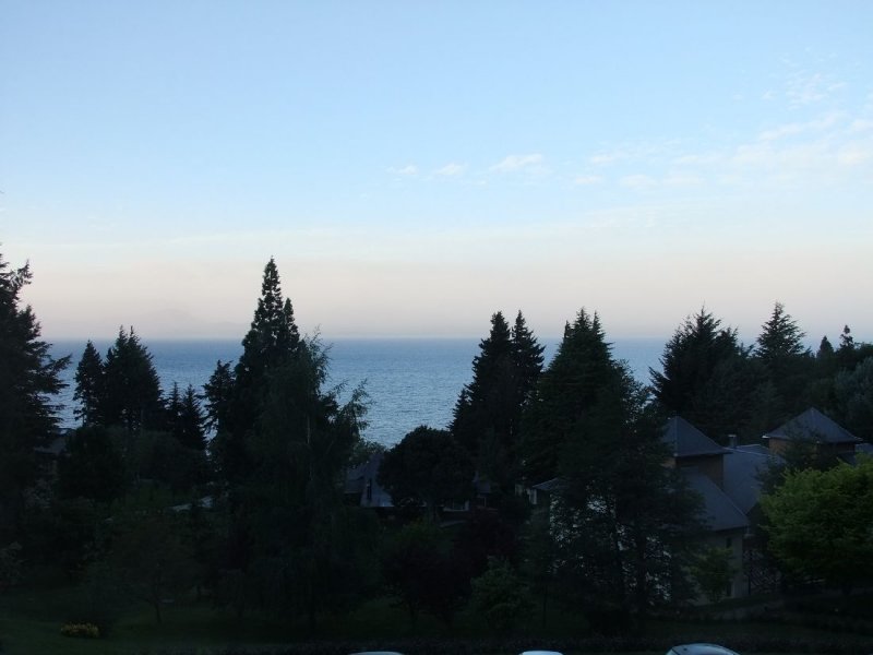 The very next day when an ash cloud totally wiped out the view across the lake