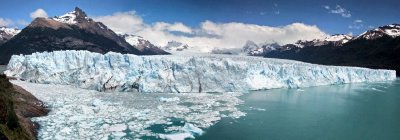 The front wall of the glacier averages about 200' in height and is about 3 miles in length