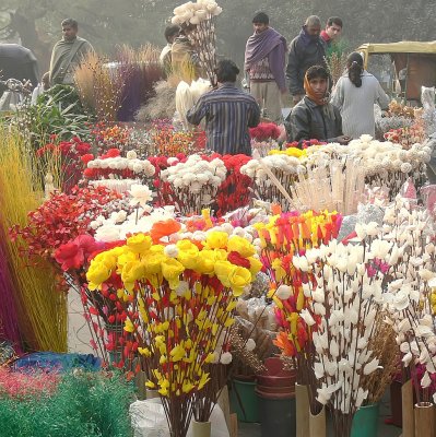 A Flower Market in Delhi