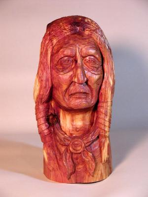 Cedar Indian Bust