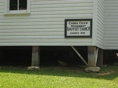 On May 15, 1841, Adams and other disenfranchised Smokies pioneers banded together and established the Cades Cove Missionary Baptist Church. The start was rocky. They had no meeting house and had to meet in individual homes. Sometimes they made arrangements to meet at the Primitive Baptist or Methodist church buildings. Also, in the Smokies there was much confusion over the Civil War. During the Civil War and reconstruction, the Missionary Baptists didn't meet for long periods of time.