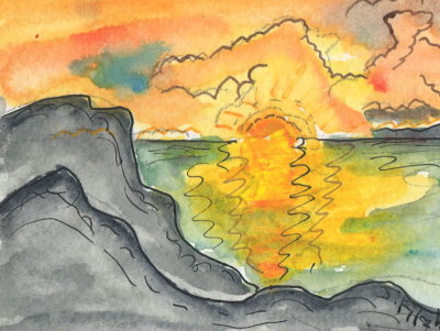 ACEO Sunset